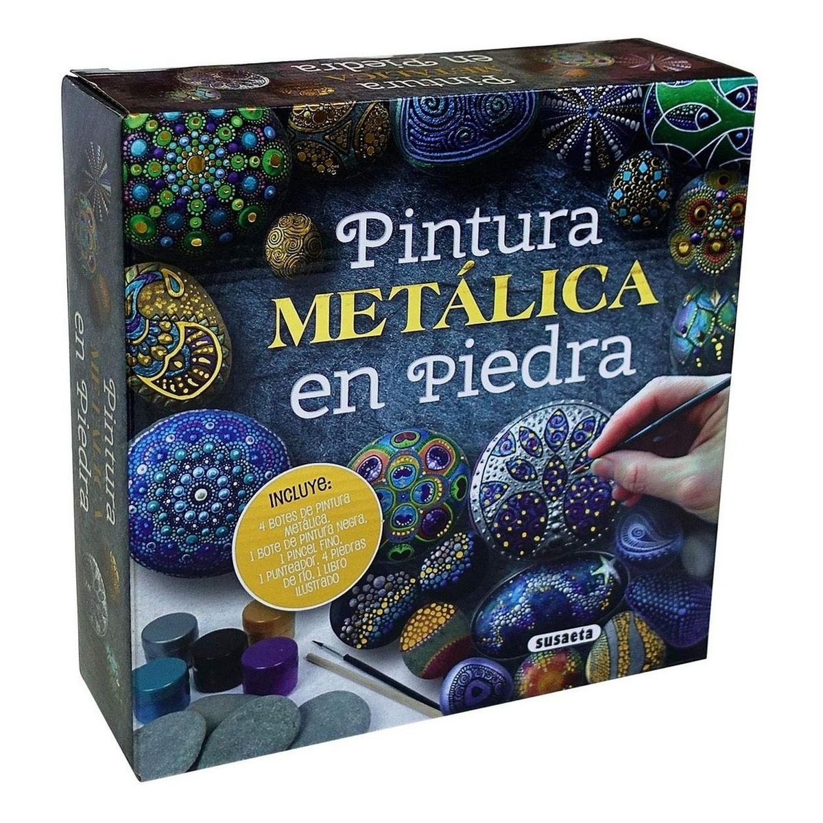 SUSAETA - Pintura Metálica En Piedra. Incluye Accesorios