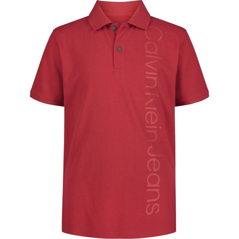 CALVIN KLEIN - Polo Con Logotipo Vertical Rojo Niño Calvin Klein