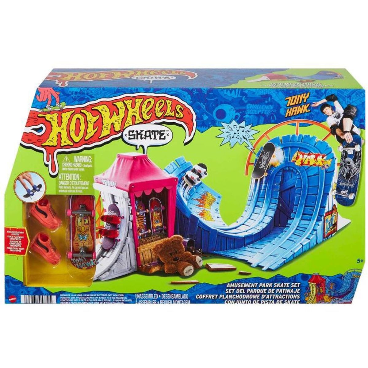 MATTEL - Hot Wheels Skate Pista de Juguete Parque de Diversiones Mattel