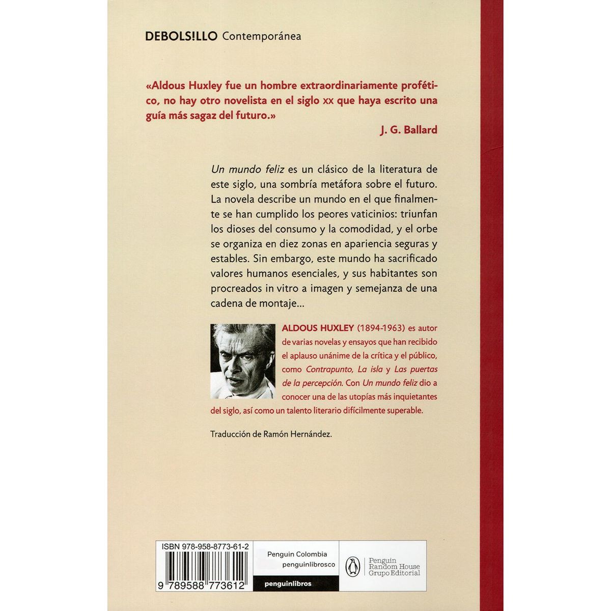DEBOLSILLO - Un Mundo Feliz. Aldous Huxley