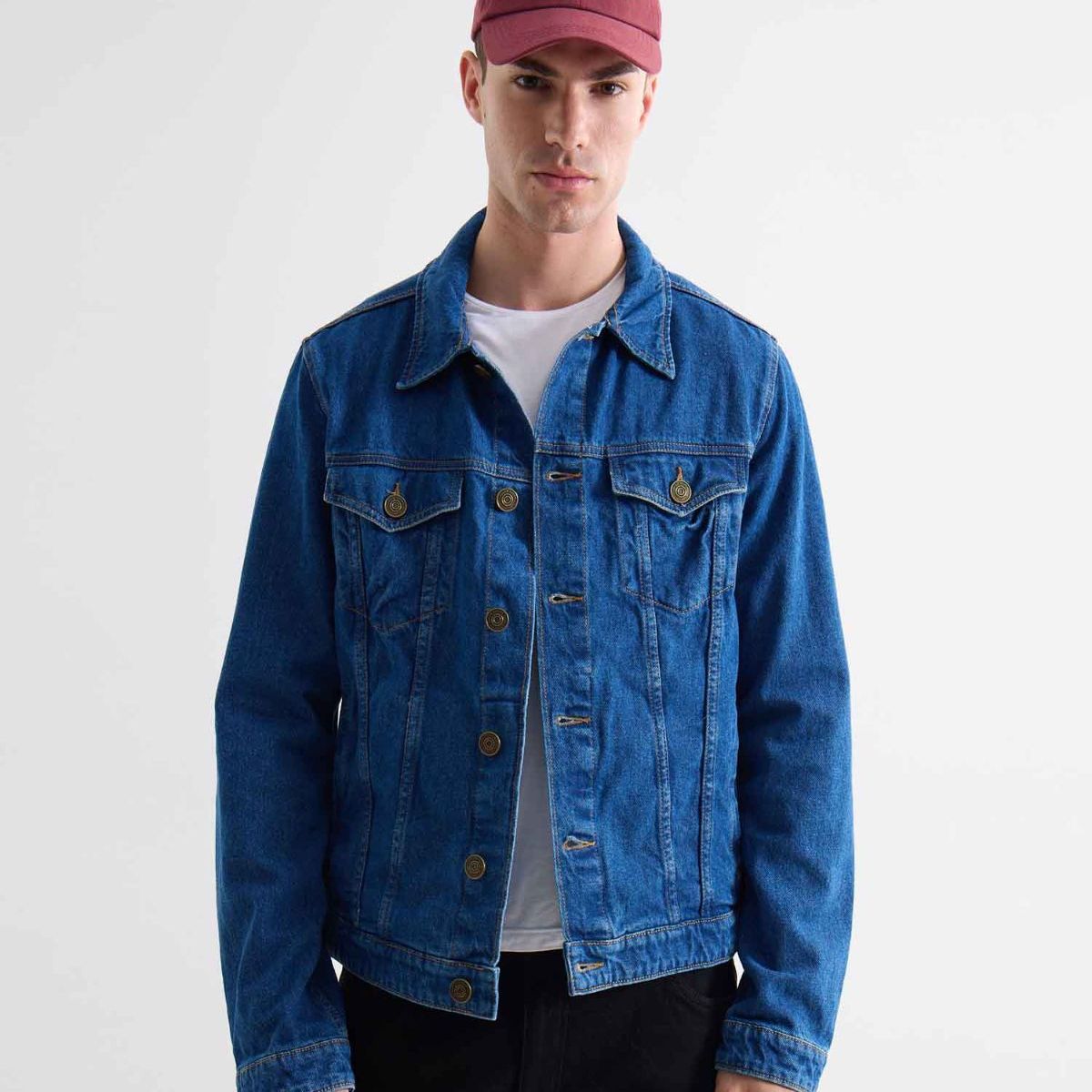 SEVEN SEVEN - Chaqueta Para Hombre Trucker Color Azul Medio Marca Seven Seven #45080375