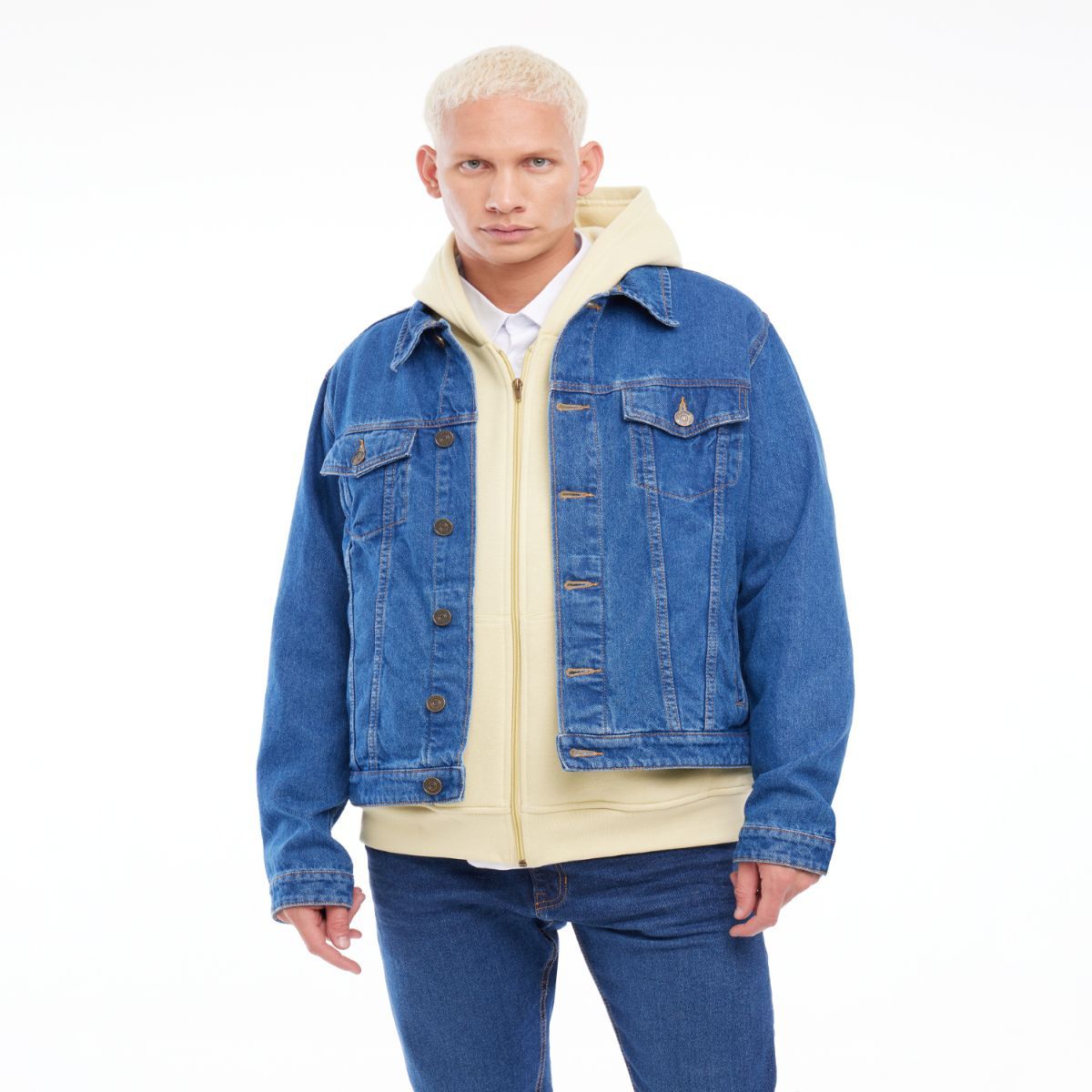 SEVEN SEVEN - Chaqueta Para Hombre Trucker Color Azul Medio Marca Seven Seven #45080375
