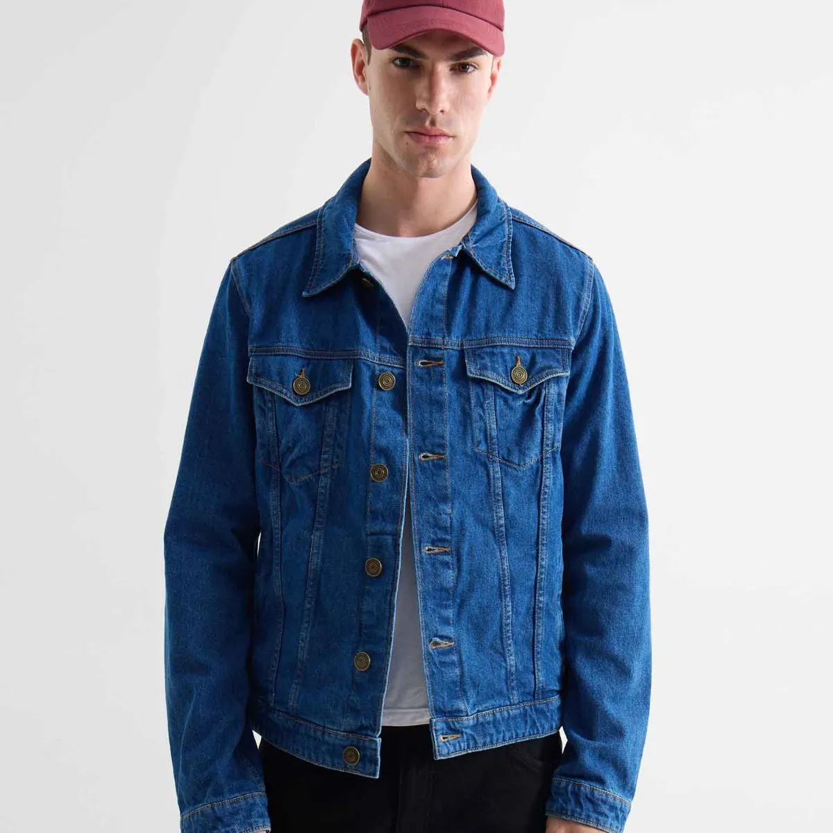 SEVEN SEVEN - Chaqueta Para Hombre Trucker Color Azul Medio Marca Seven Seven #45080375