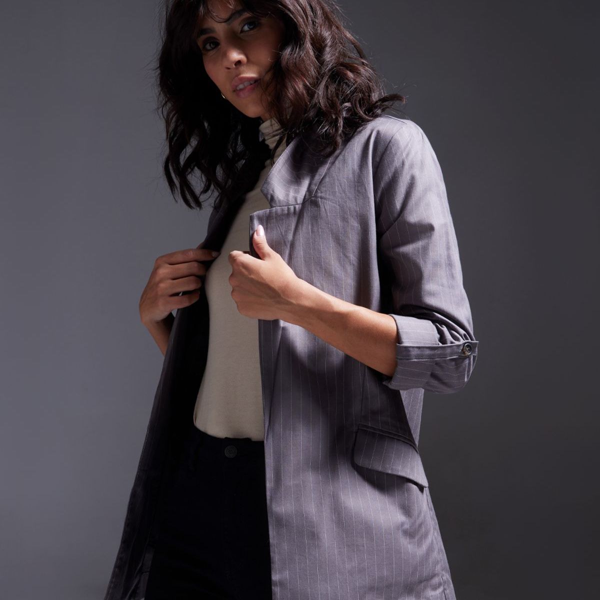 SEVEN SEVEN - Blazer Para Mujer Blazer Color Gris  Marca Seven Seven #28400038
