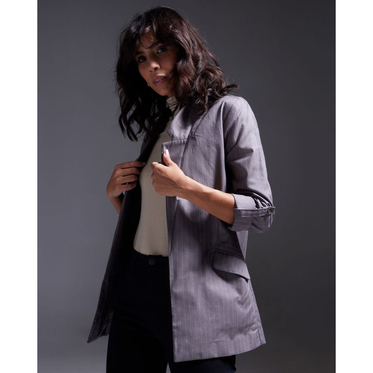 SEVEN SEVEN - Blazer Para Mujer Blazer Color Gris  Marca Seven Seven #28400038