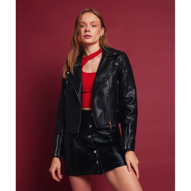 SEVEN SEVEN - Chaqueta Mujer Seven   Negro Poliéster 28080872-10