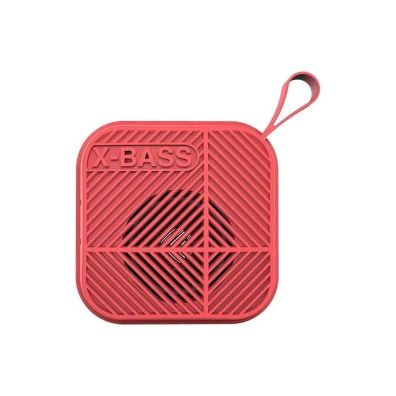 GENERICO - Mini Parlante Bluetooth ZQS2203 Rojo con Conexión Dual