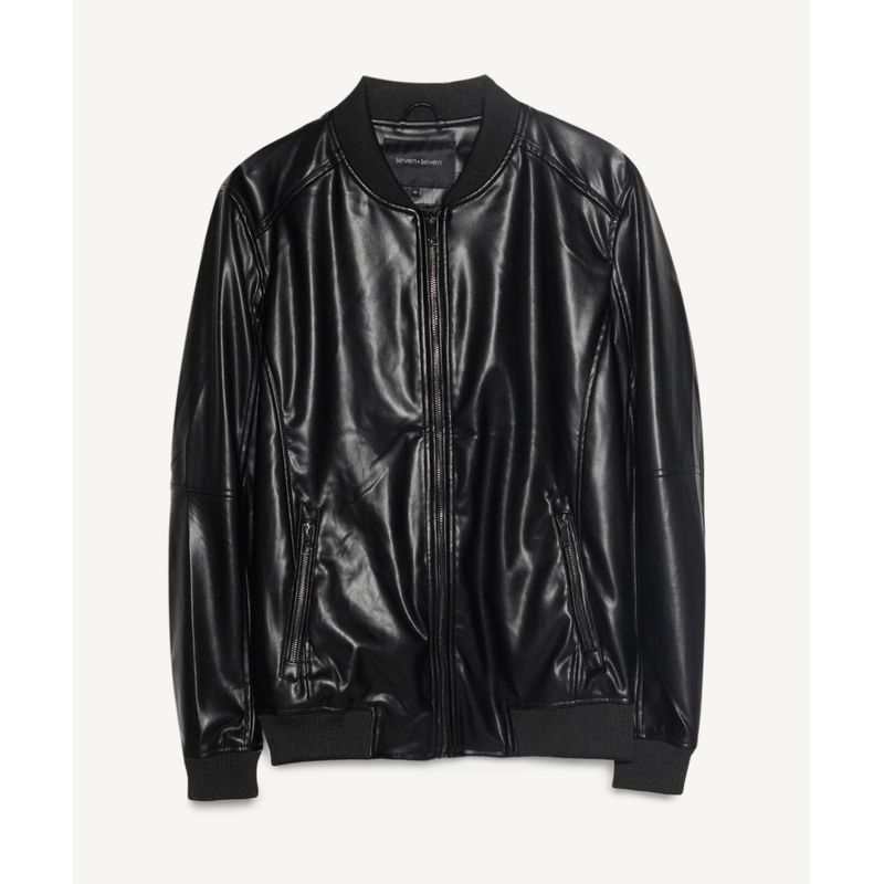 SEVEN SEVEN - Chaqueta Para Hombre Bomber Color Negro Marca Seven Seven #45080377