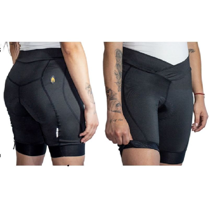 GENERICO - Licra corta con badana en gel  bicicletero para mujer korintio