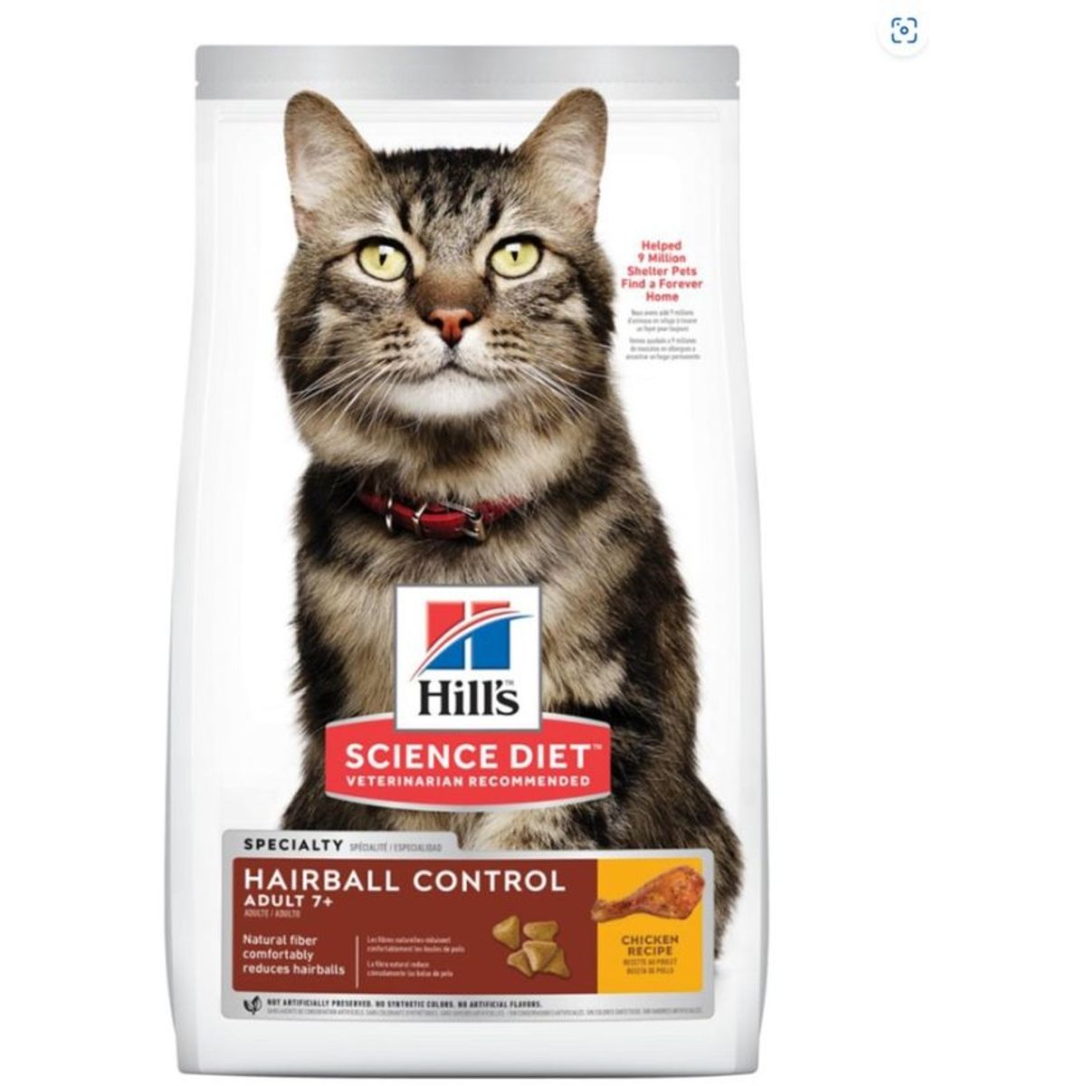 HILLS - Hills Gatos Senior Hairball Control 7 Bola De Pelos 3.5lb