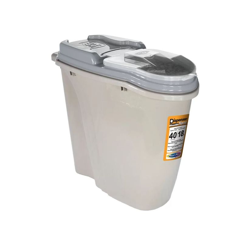 PETMATE - Contenedor Alimentos Perros Plast Pet Tapa Translúcida 40lt