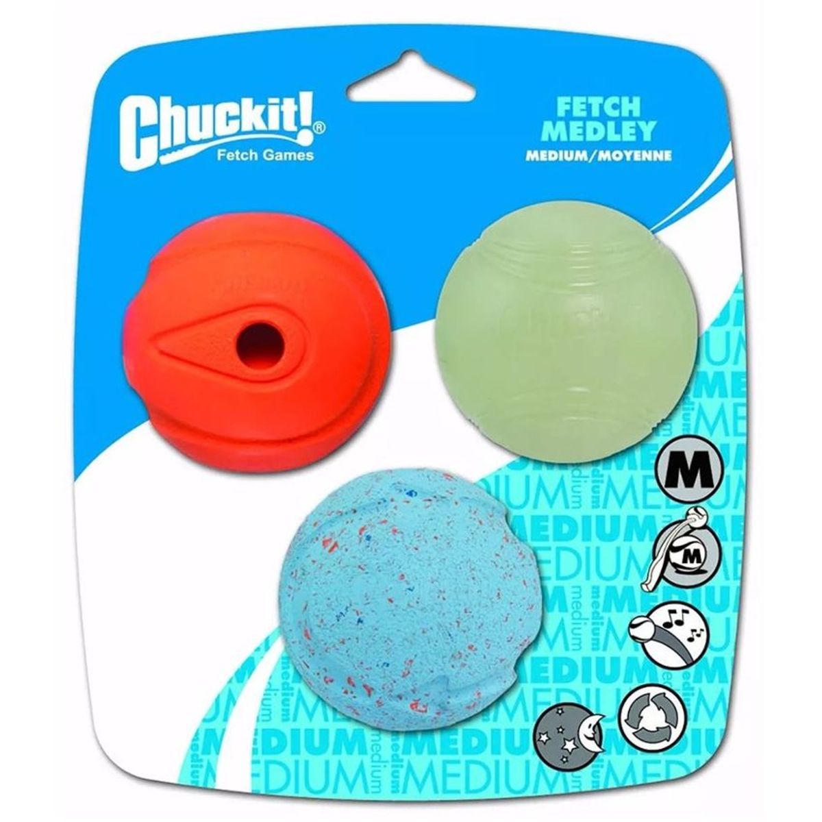 PETMATE - Juguete Perros Chuckit Fetch Medley Medium 3 Unidades