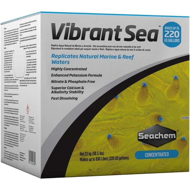 SEACHEM - Seachem Vibrant Sea Sal Acuarios Marinos Arrecifes 23kg