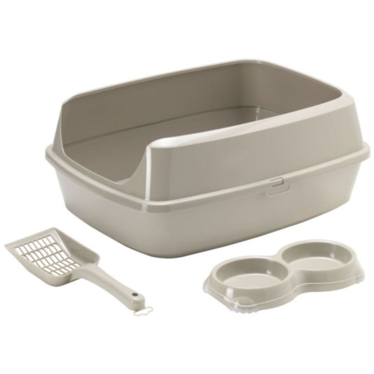 SAVIC PETS FAVOURITE - Arenero Sanitario Gatos Cachorros Kit Inicial Comedero Pala