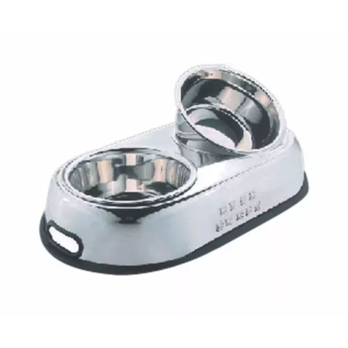 TRIXIE - Trixie Comedero Doble Antideslizante Base Perros Gatos 2lt