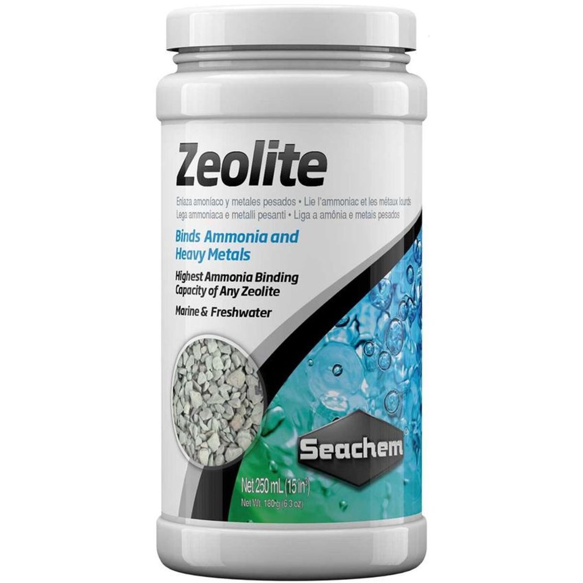 SEACHEM - Seachem Zeolite 250ml Aglutina Amoniaco Y Metales Pesados