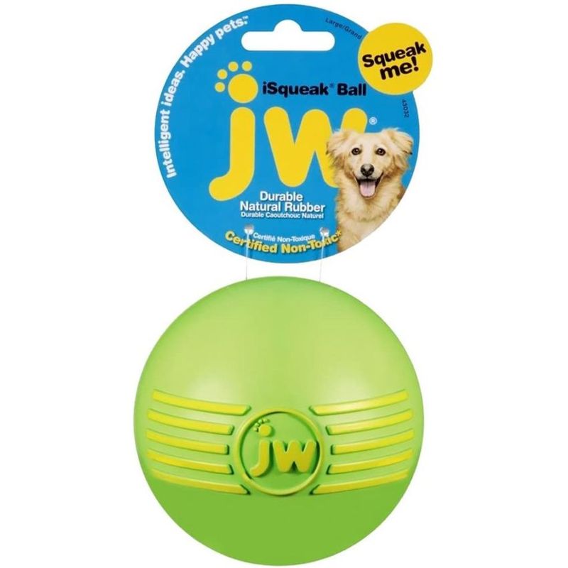 PETMATE - Juguete Pelota Perros Sonido Jw Goma Resistente Small
