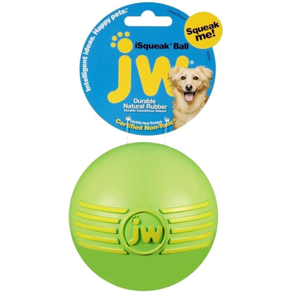 PETMATE - Juguete Pelota Perros Sonido Jw Goma Resistente Medium