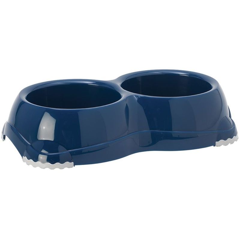 MODERNA - Comedero Bebedero Perros Gatos Antideslizante Azul Osc 330ml