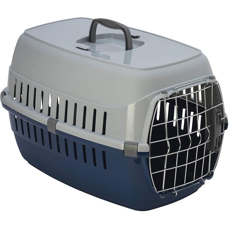 MODERNA - Huacal Guacal Moderna Gatos Puerta Metálica Small Azul T103