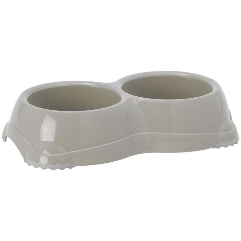 MODERNA - Comedero Bebedero Perros Gatos Antideslizante Gris 330ml