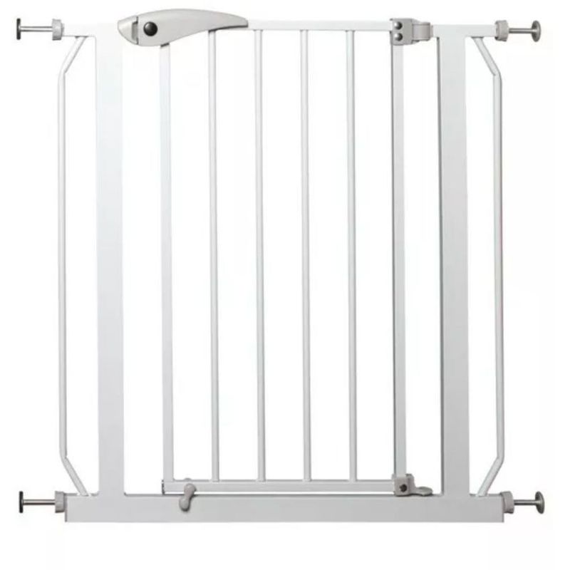 Barrera Seguridad Mascotas PawHut 150cm - Puerta Ajustable 77-104cm Para Perros Y Gatos