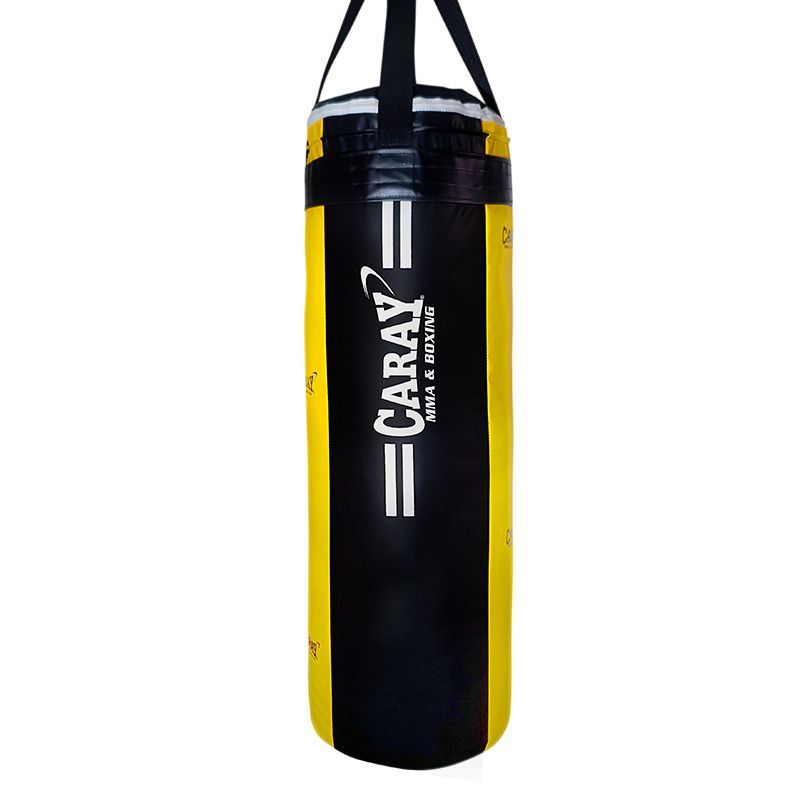 CARAY - Saco De Boxeo Profesional Caray Negro-Amarillo De 1MX30CM