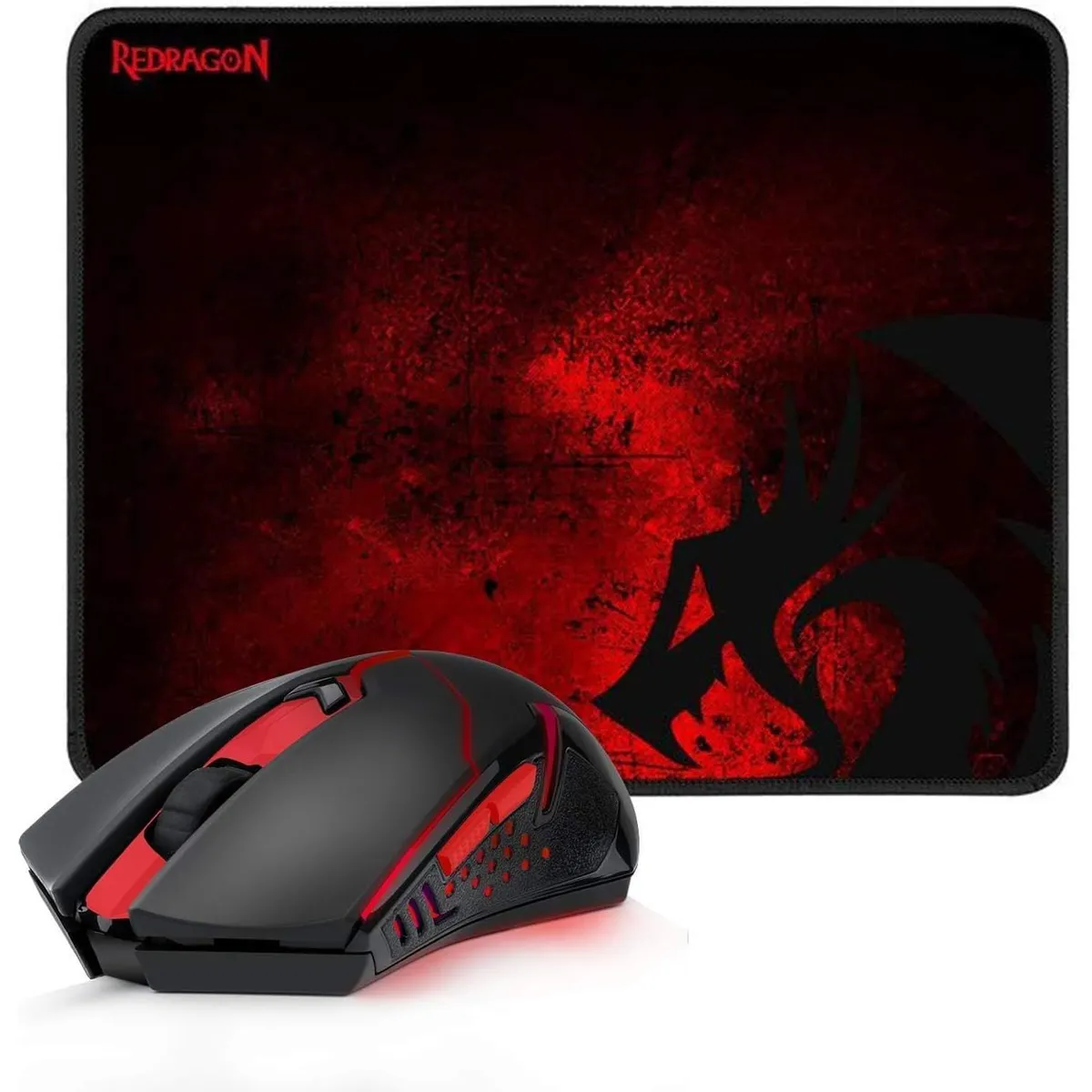 REDRAGON - Combo Redragon Gamer Inalambrico Mouse Pad Mouse M601WL-BA