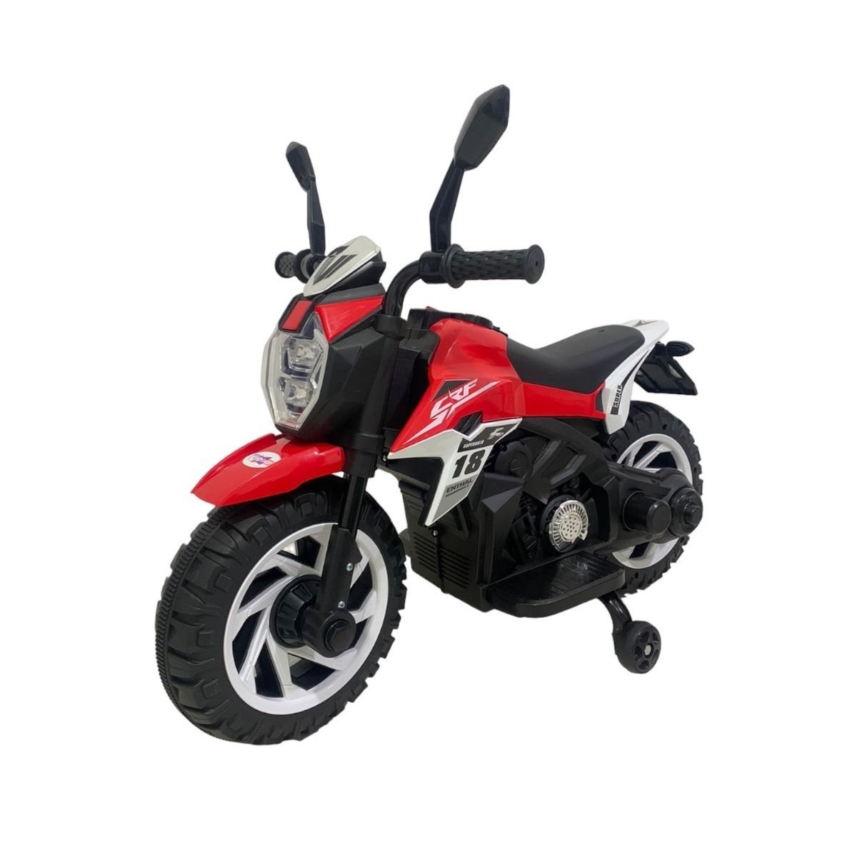 KIDSHOP - Moto Electrica Cross Llantas Auxliar 2-3 Años ROJO M6167-5