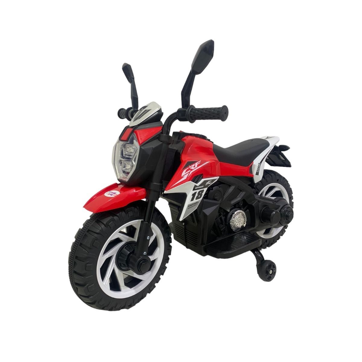 KIDSHOP - Moto Electrica Cross Llantas Auxliar 2-3 Años ROJO M6167-5