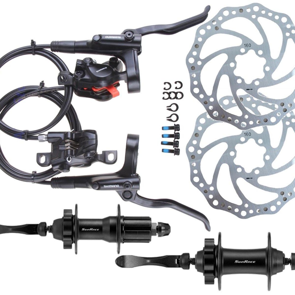 SHIMANO - Freno Disco Shimano Hidraulico Manzanas Rotor 6 Tornillo Mtb