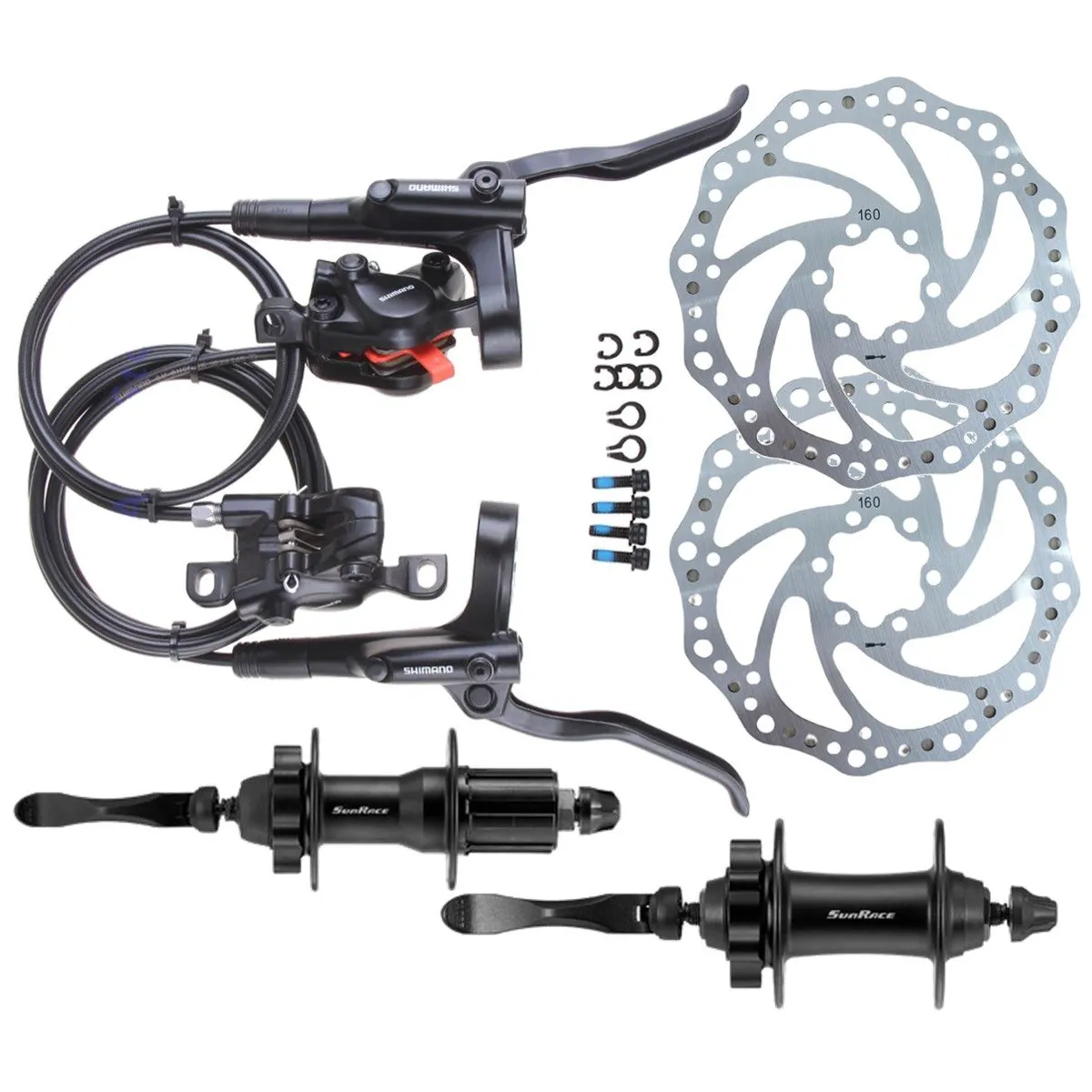 SHIMANO - Freno Disco Shimano Hidraulico Manzanas Rotor 6 Tornillo Mtb