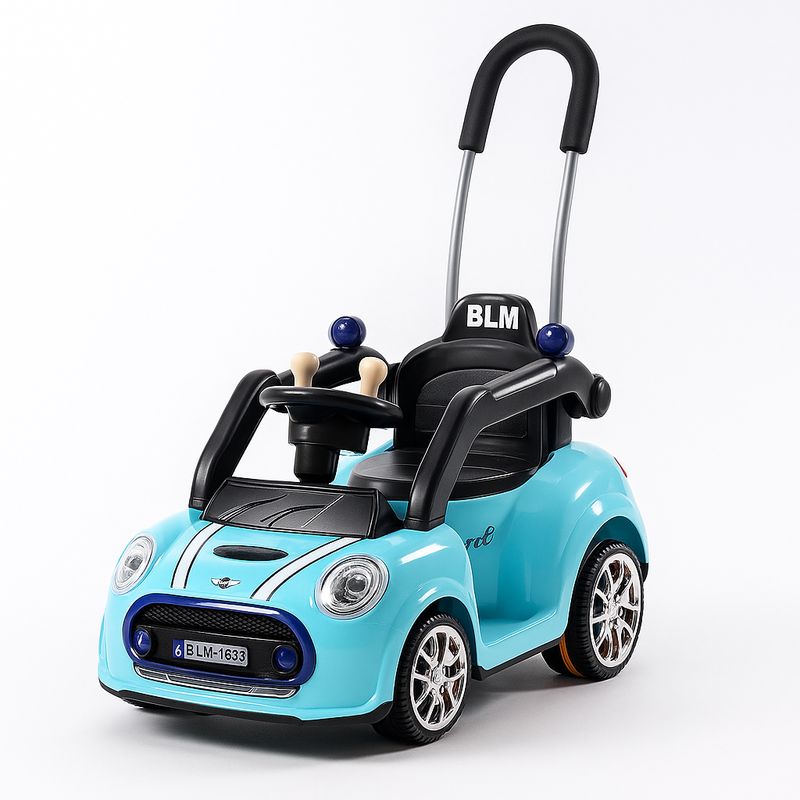 KIDSHOP - Carro Eléctrico Montable 2 en 1 Control Azul BLQ1688