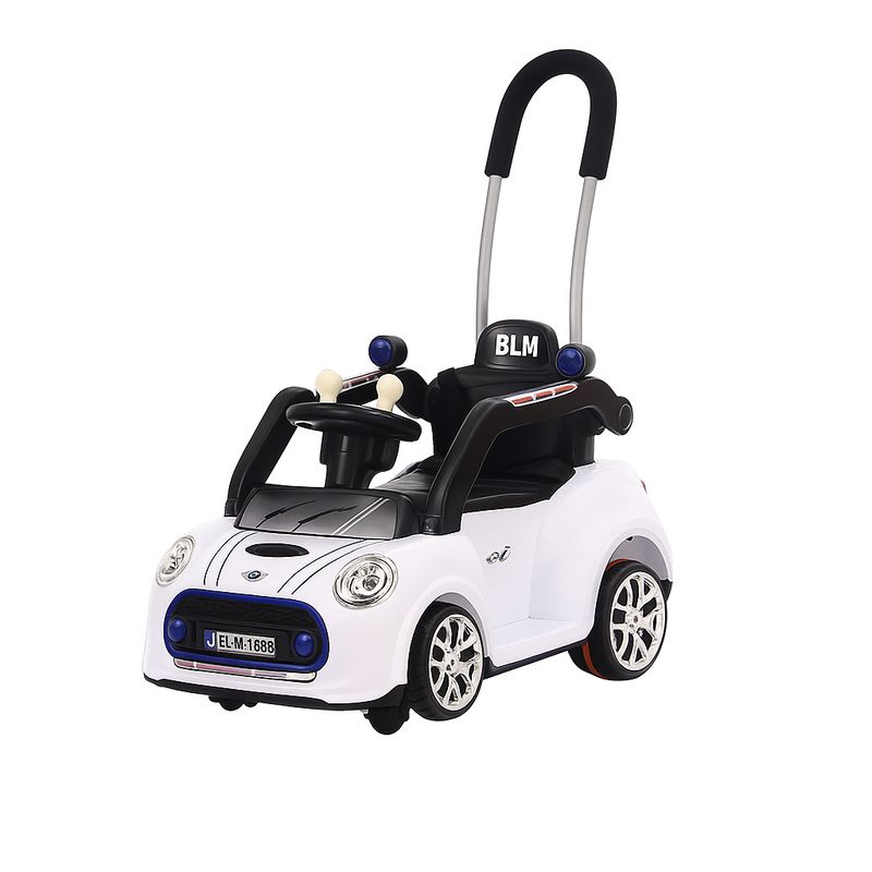KIDSHOP - Carro Eléctrico Montable 2 en 1 Control Blanco BLQ1688