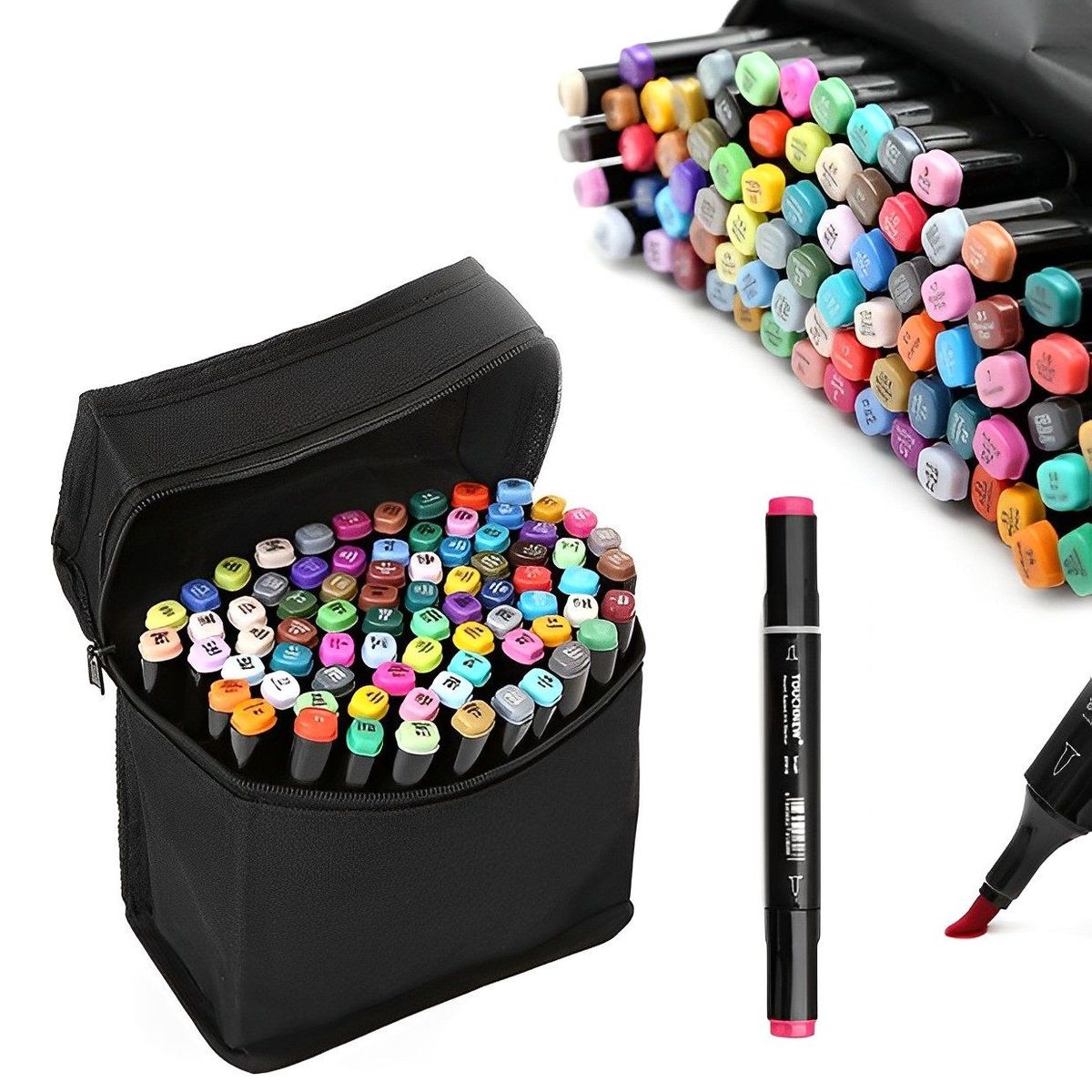 GENERICO - Marcadores a Base de Alcohol Doble Punta x80 Unidades