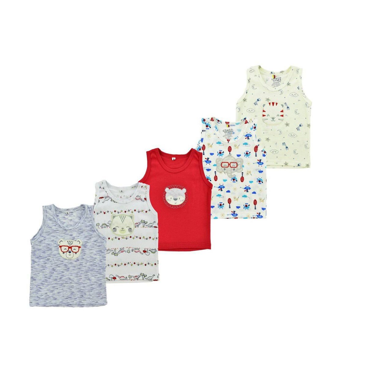 MUNDO BEBE - Camisetas esqueletos para niño bebe x5und