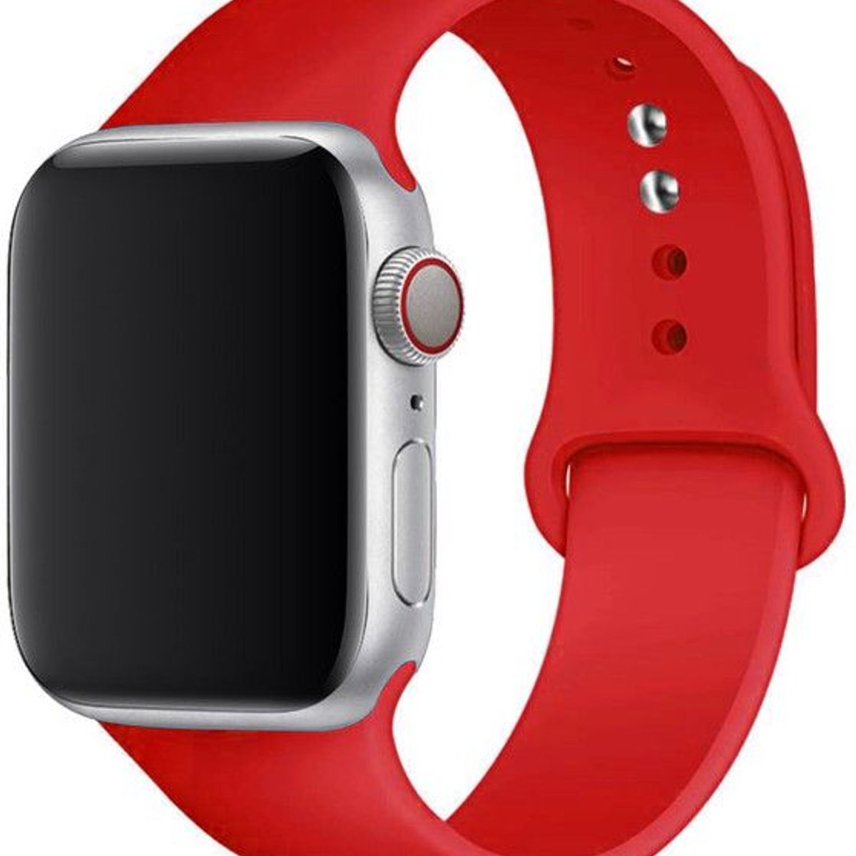 GENERICO - Correa de silicona para AppIe Watch Series 42-44-45mm talla SM Rojo