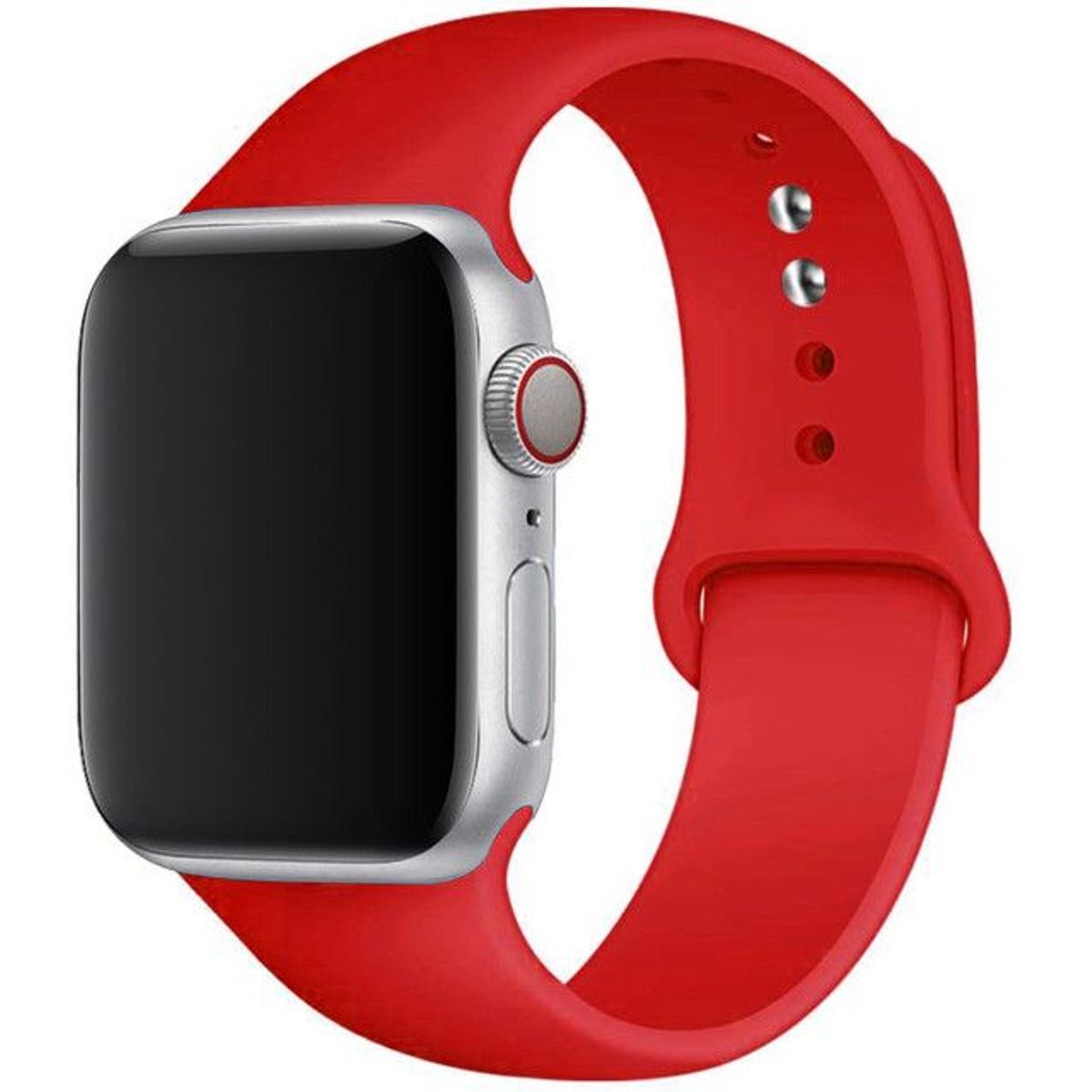 GENERICO - Correa de silicona para AppIe Watch Series 42-44-45mm talla SM Rojo