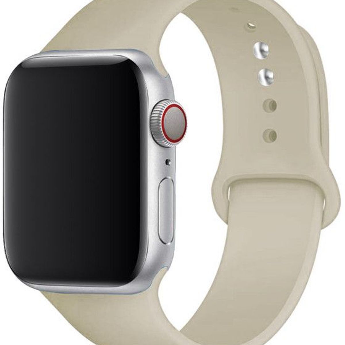 GENERICO - Correa de silicona para AppIe Watch Series 42-44-45mm talla ML Beige