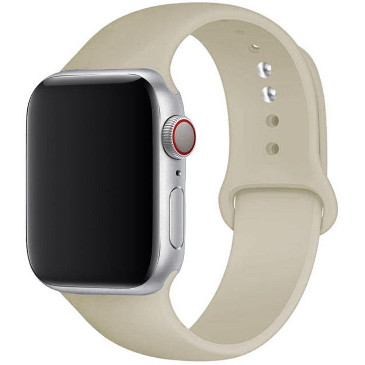 GENERICO - Correa de silicona para AppIe Watch Series 42-44-45mm talla ML Beige