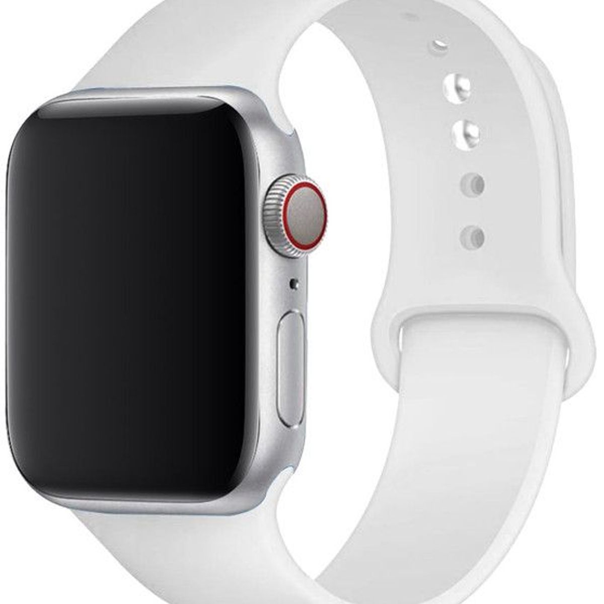 GENERICO - Correa de silicona para AppIe Watch Series 42-44-45mm talla ML Blanco