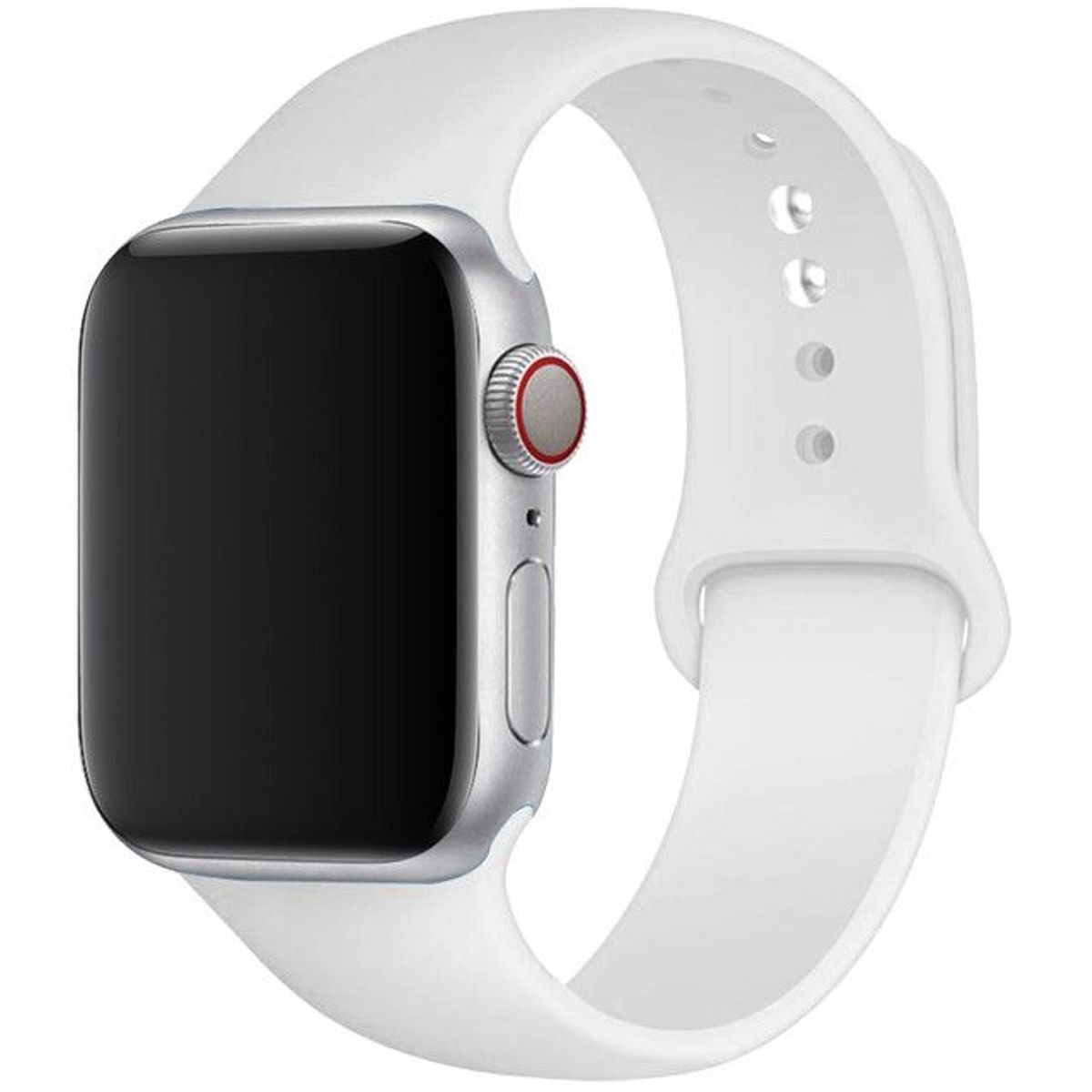 GENERICO - Correa de silicona para AppIe Watch Series 42-44-45mm talla ML Blanco