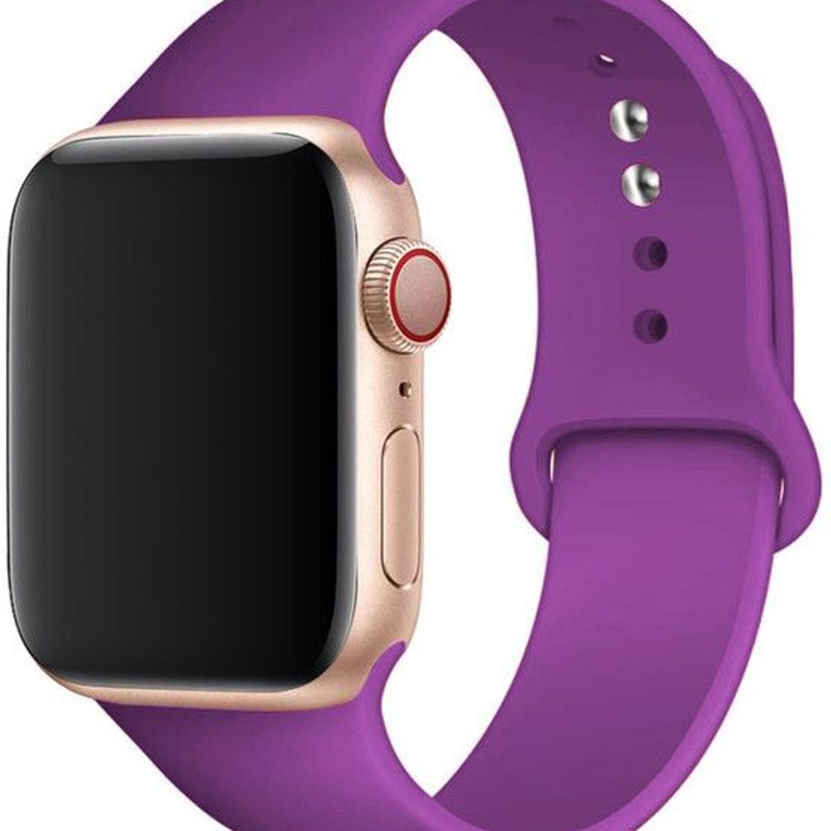 GENERICO - Correa de silicona para AppIe Watch Series 38-40-41mm talla ML Morado