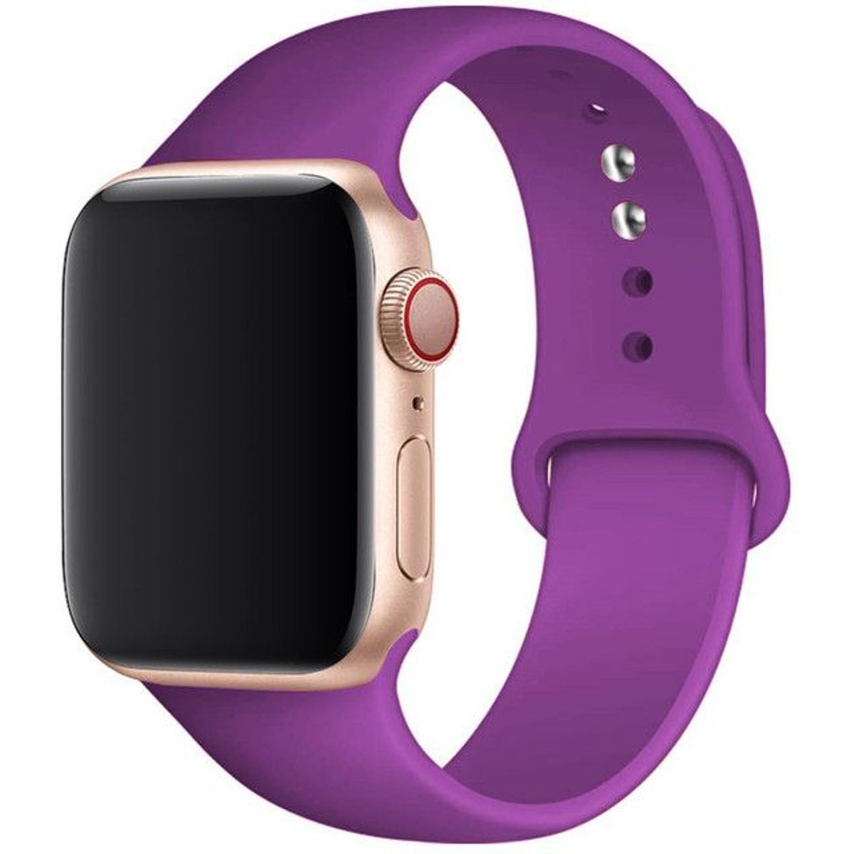 GENERICO - Correa de silicona para AppIe Watch Series 38-40-41mm talla ML Morado
