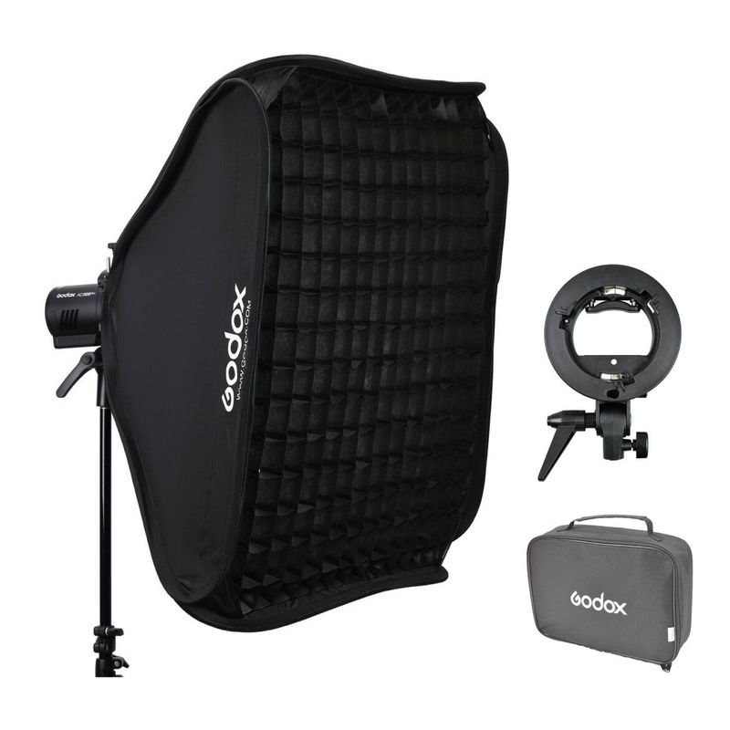 GODOX - Softbox Difusor Godox 80x80cm Montura Bowens tipo S con Grid