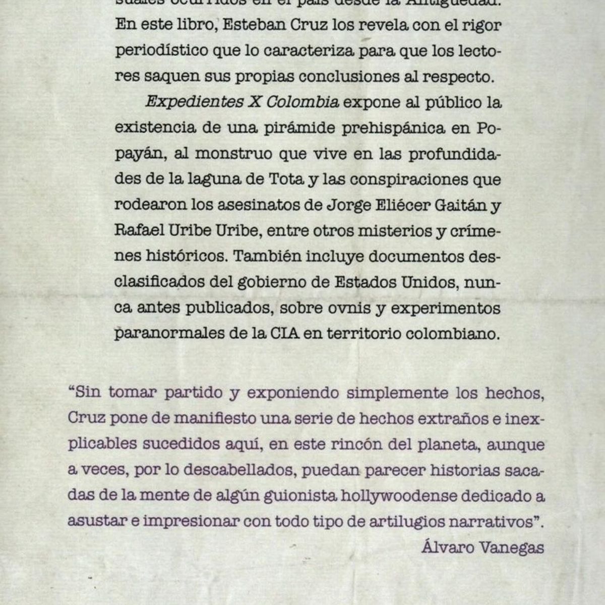 PENGUIN RANDOM HOUSE - Expedientes X Colombia. Esteban Cruz Niño