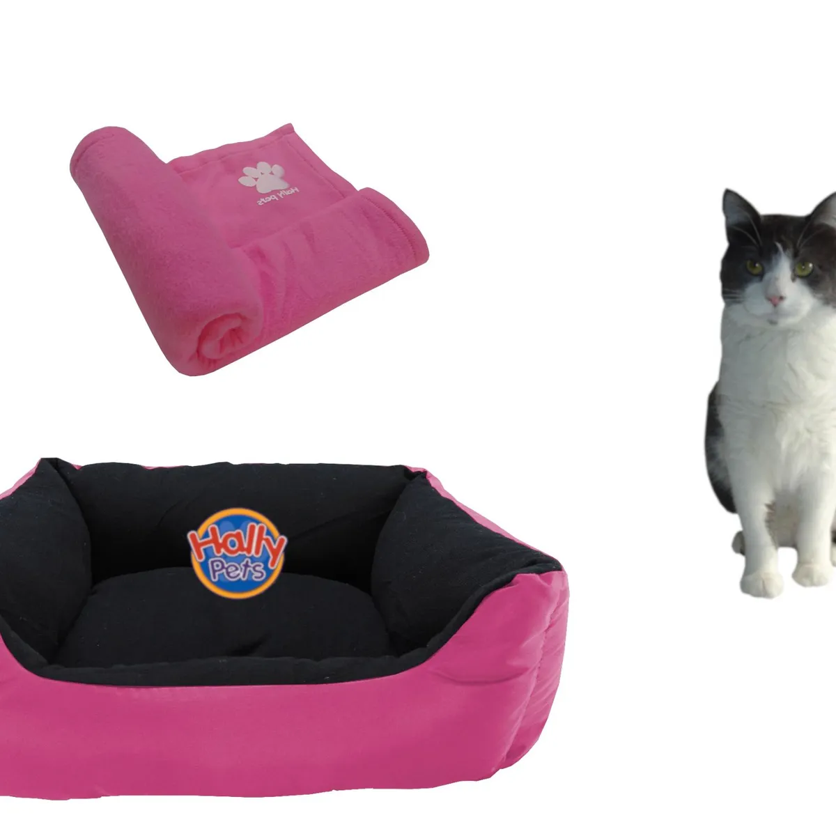 HALLY PET - Cama impermeable mediana  cobija térmica grande