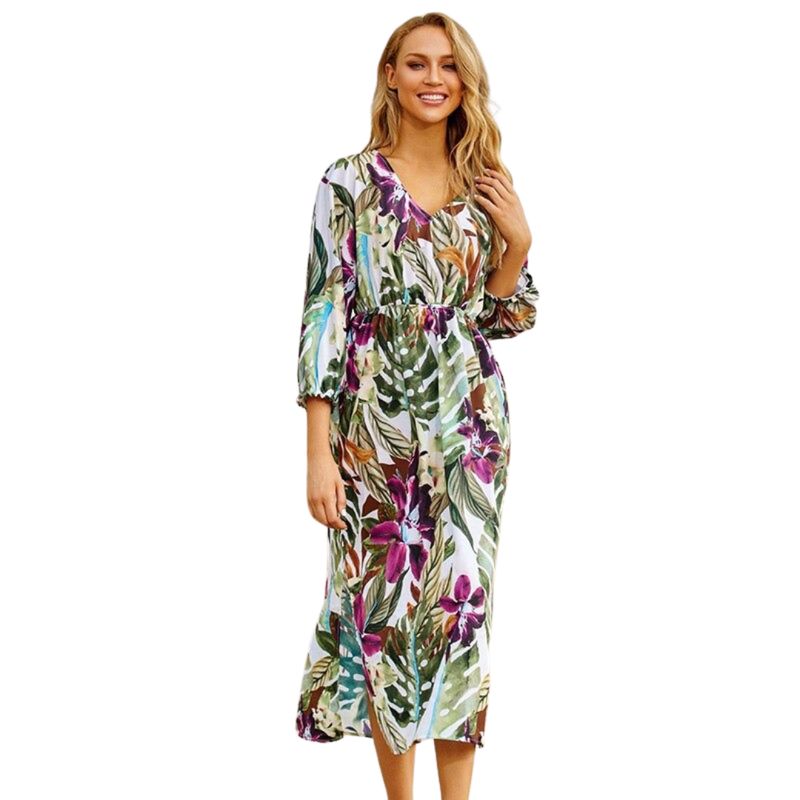 MANTARRAYA BEACHWEAR - Salida De Baño Vestido Estampado Para Cubrir Vestido De Baño