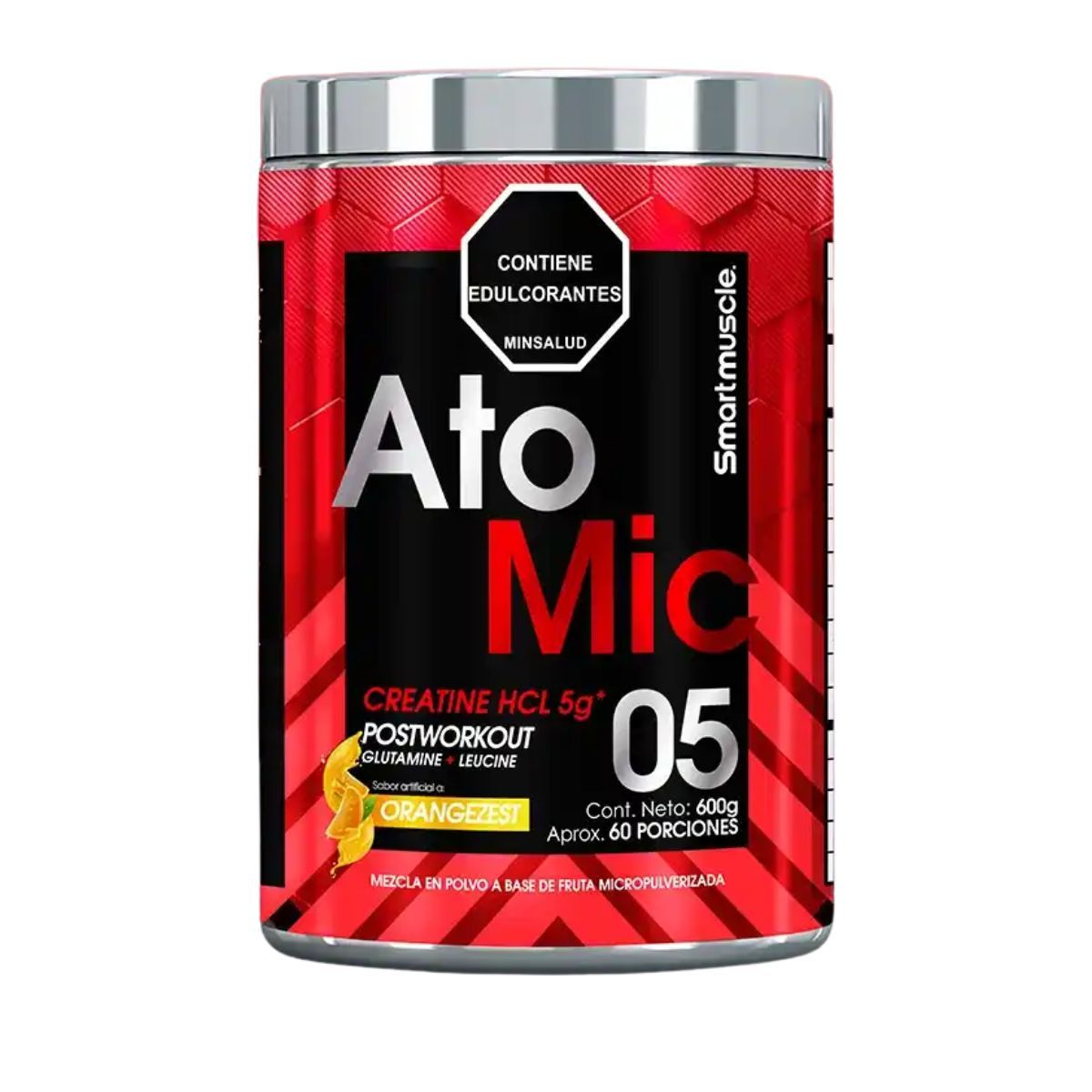 MUSCLEMEDS - Atomic creatina hcl 5gr 600gr Smartmuscle - Sabor Orange
