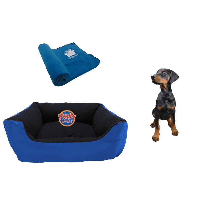 HALLY PET - Cama impermeable mediana  cobija térmica grande